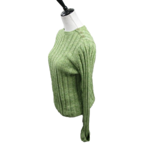 Daisy Fuentes Light Green Crew Neck Sweater Size PL - Picture 3 of 5